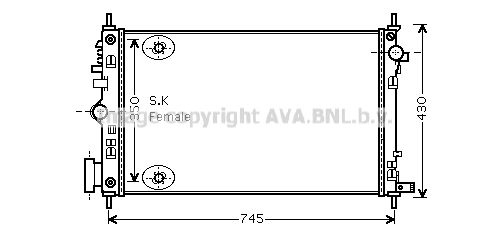 AVA QUALITY COOLING Radiators, Motora dzesēšanas sistēma OLA2472